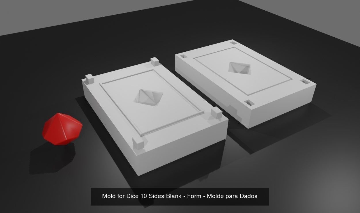 Mold for Dices Full Pack - RPG - Form  3D Model Collection_4