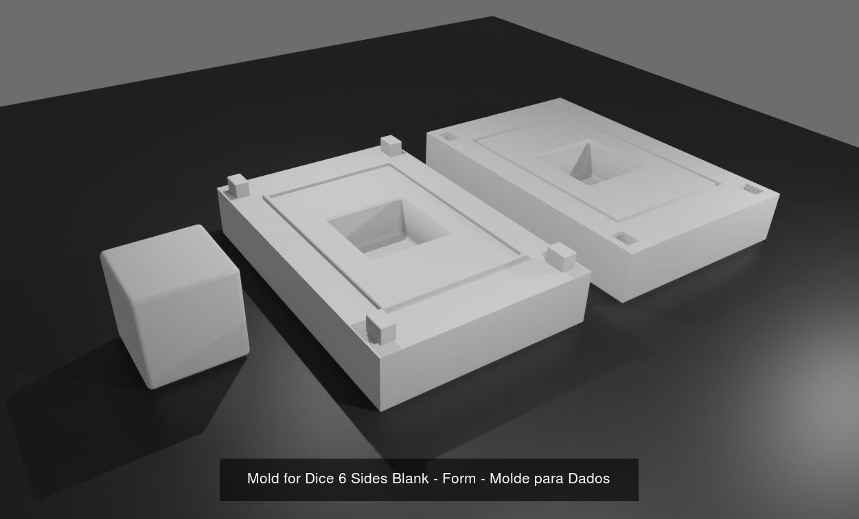 Mold for Dices Full Pack - RPG - Form  3D Model Collection_2