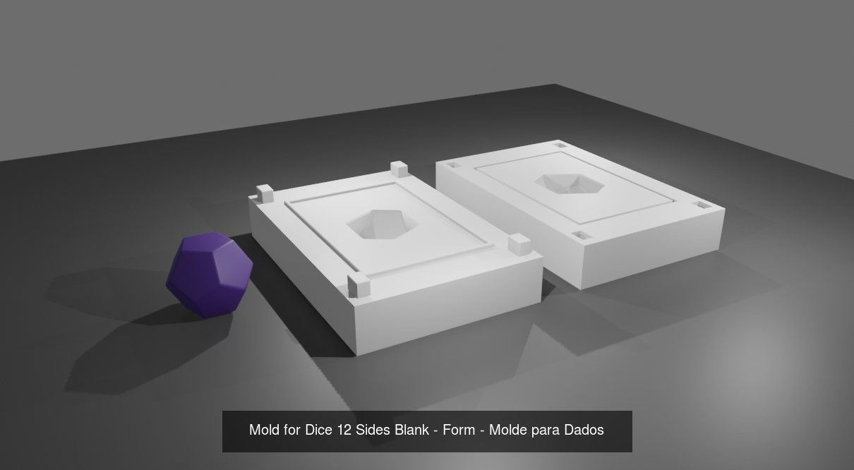Mold for Dices Full Pack - RPG - Form  3D Model Collection_5