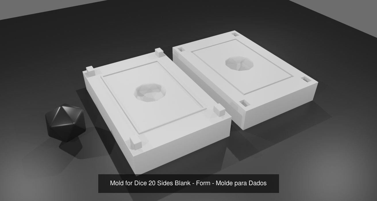 Mold for Dices Full Pack - RPG - Form  3D Model Collection_6