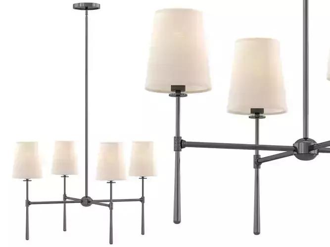 Rhodes Round Chandelier 4 Light 3D model