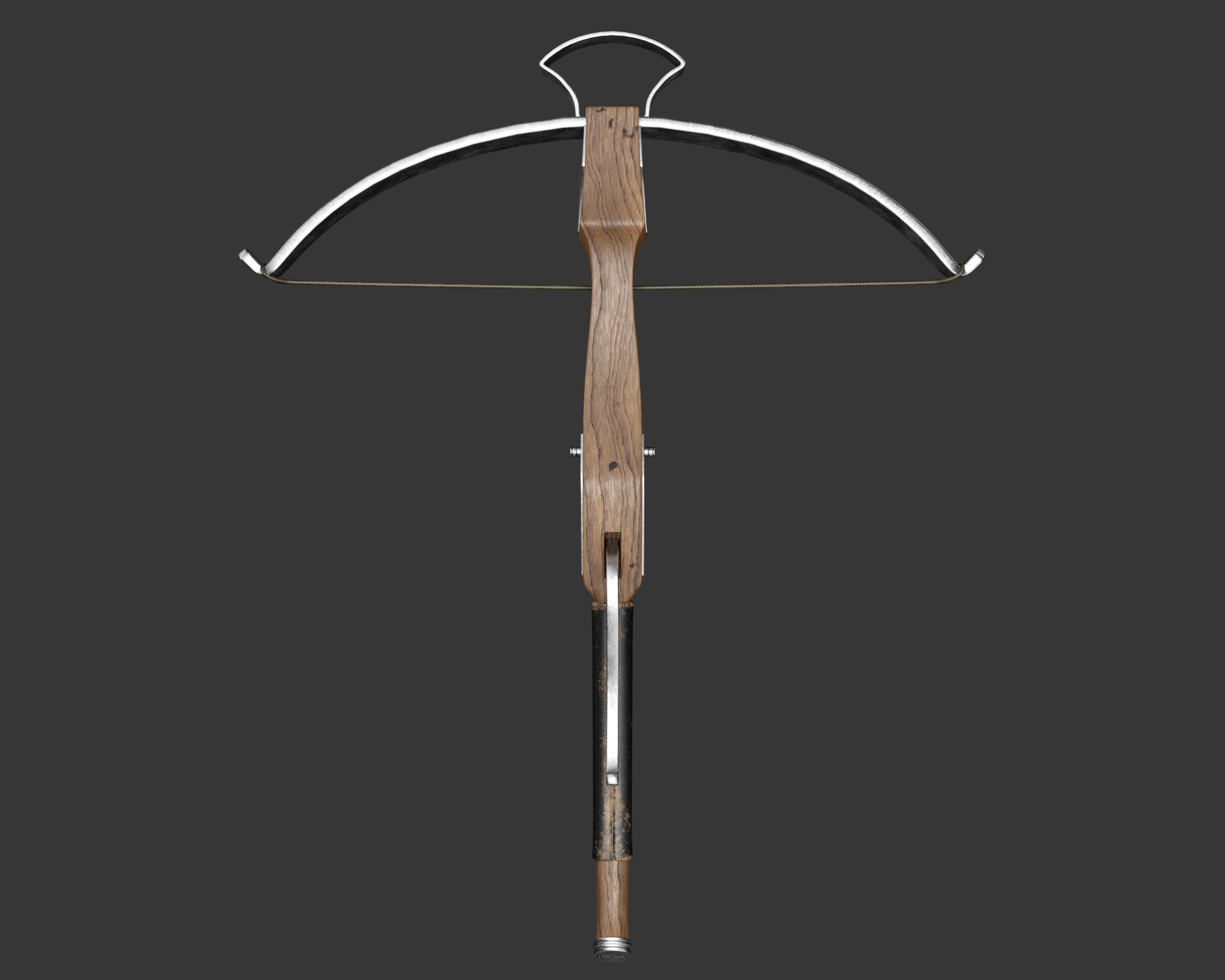 Medieval Elegant Weapon Crossbow Low-poly 3D model_9