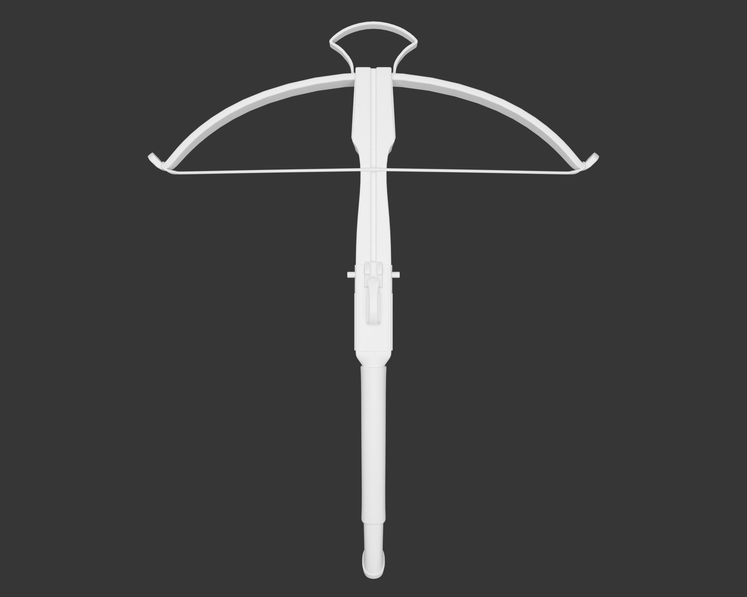 Medieval Elegant Weapon Crossbow Low-poly 3D model_4
