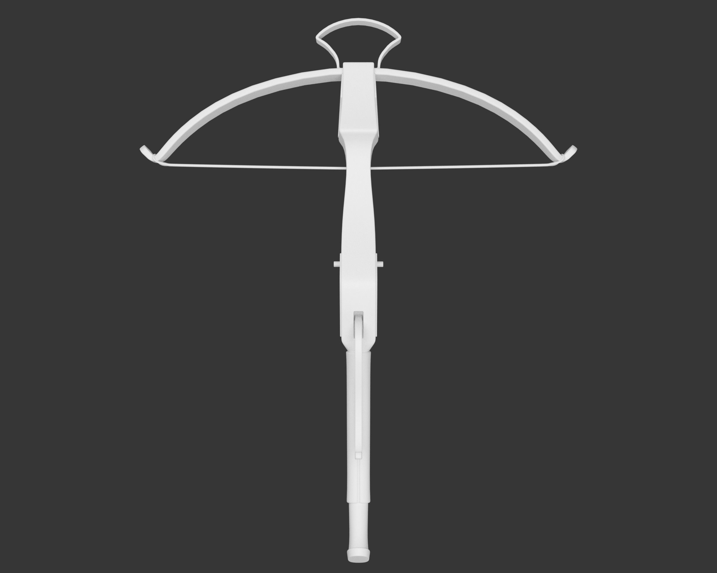 Medieval Elegant Weapon Crossbow Low-poly 3D model_10