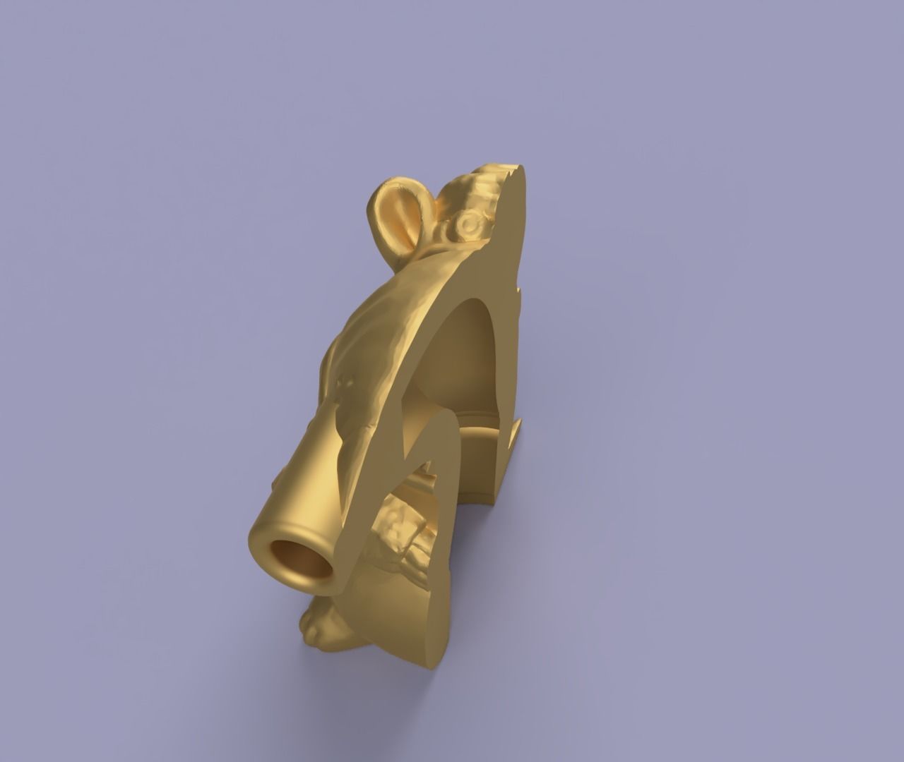 Mouse hookah mouthpiece mouth tip Raton adaptador cachimba  3D print model_2