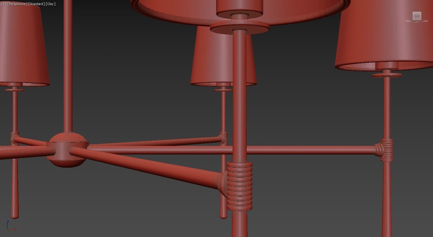 Rhodes Round Chandelier 6 Light 3D model_12