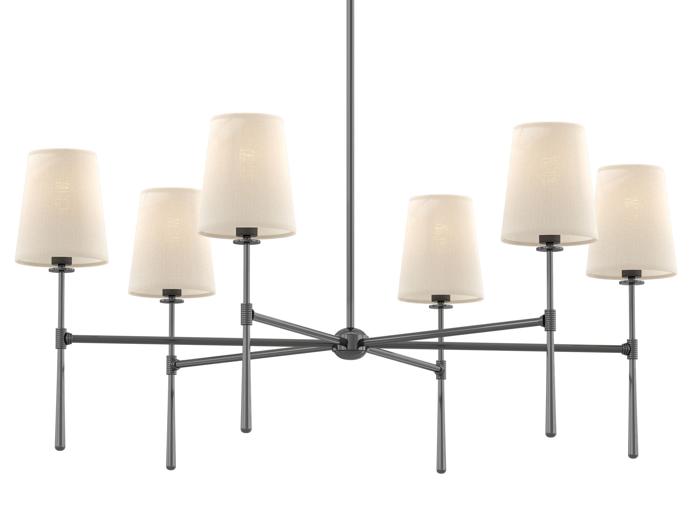 Rhodes Round Chandelier 6 Light 3D model_1