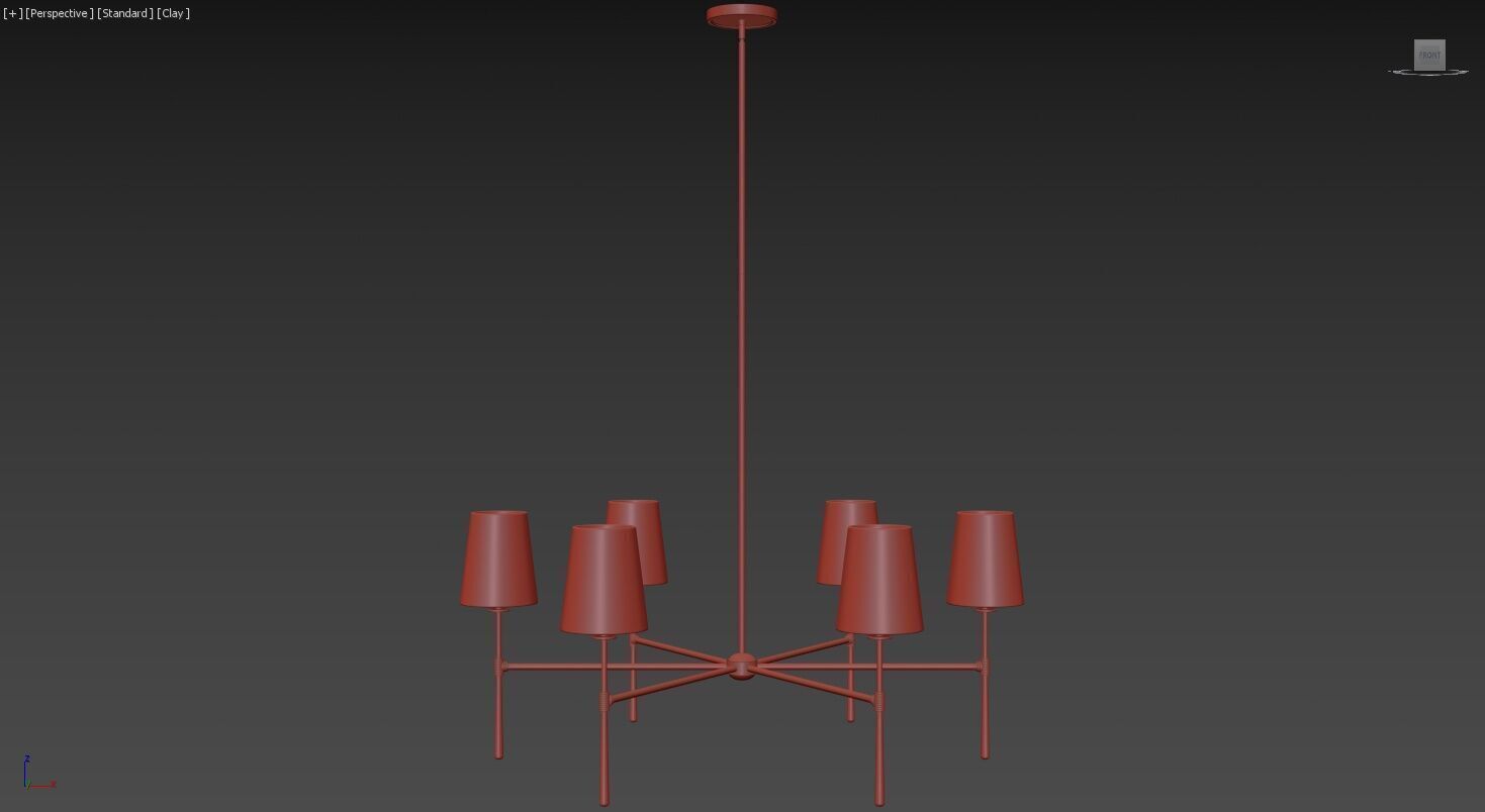 Rhodes Round Chandelier 6 Light 3D model_13