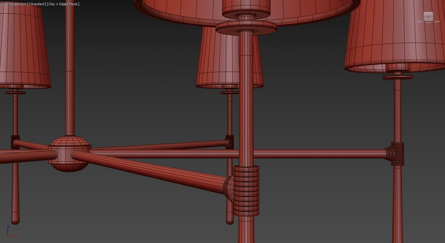 Rhodes Round Chandelier 6 Light 3D model_14