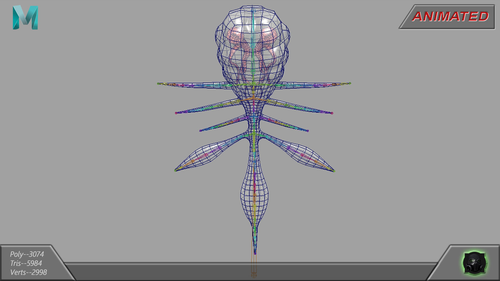 Alien Extraterrestrial Creature 06 Low-poly 3D model_11