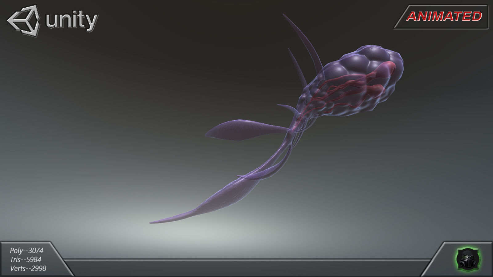 Alien Extraterrestrial Creature 06 Low-poly 3D model_6