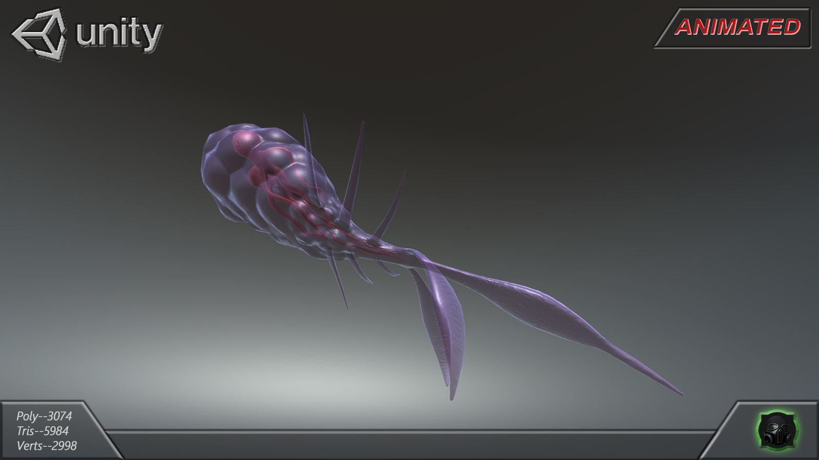 Alien Extraterrestrial Creature 06 Low-poly 3D model_4