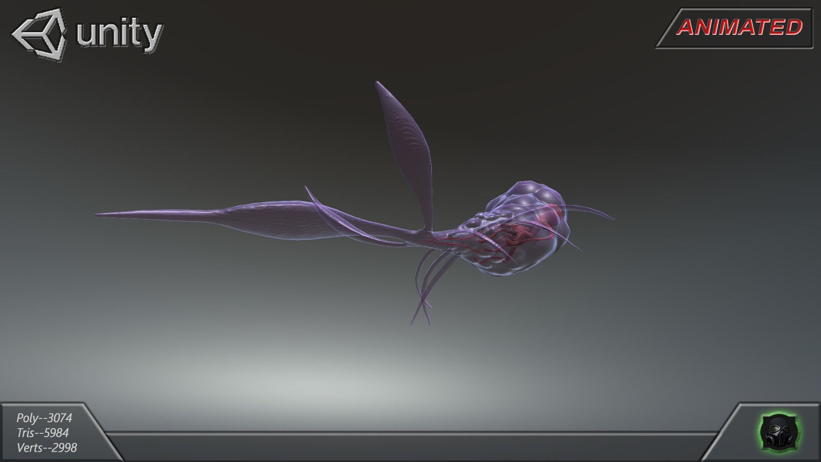 Alien Extraterrestrial Creature 06 Low-poly 3D model_2