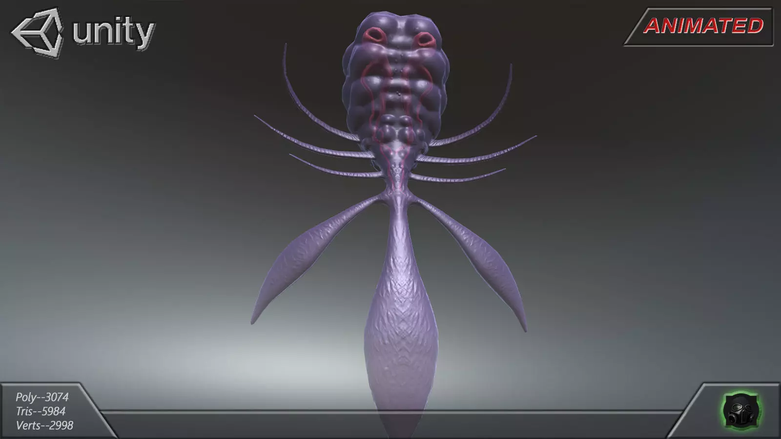 Alien Extraterrestrial Creature 06 Low-poly 3D model_0