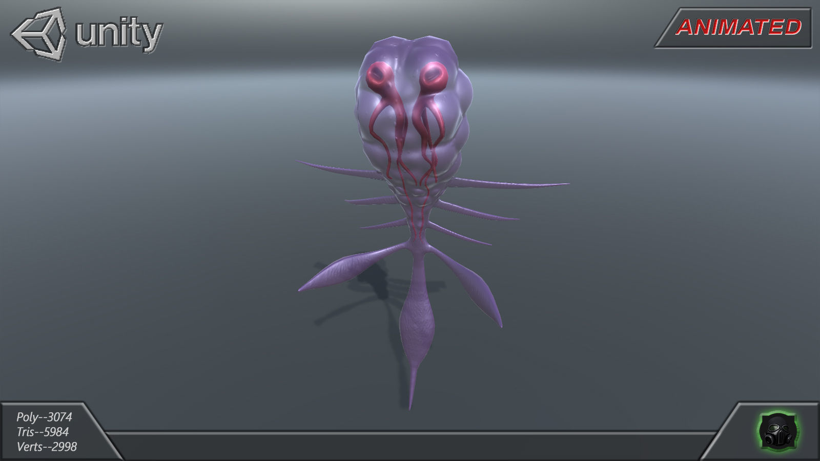 Alien Extraterrestrial Creature 06 Low-poly 3D model_3