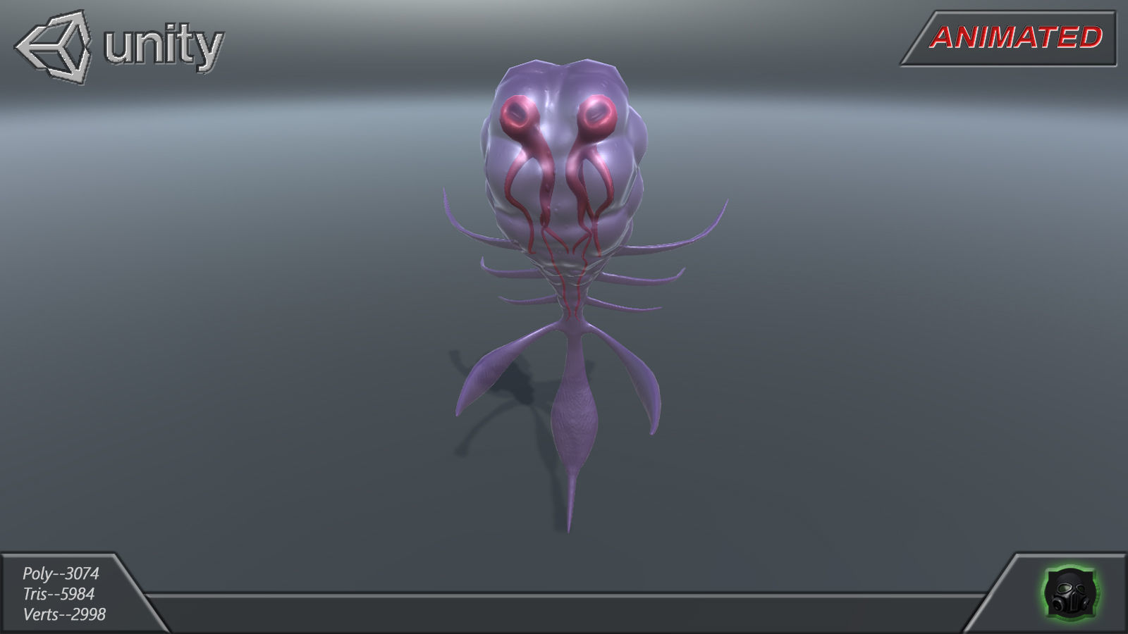 Alien Extraterrestrial Creature 06 Low-poly 3D model_9