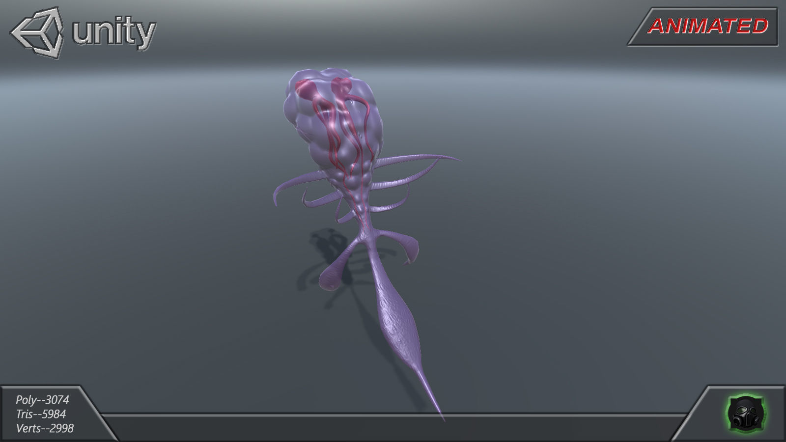 Alien Extraterrestrial Creature 06 Low-poly 3D model_7