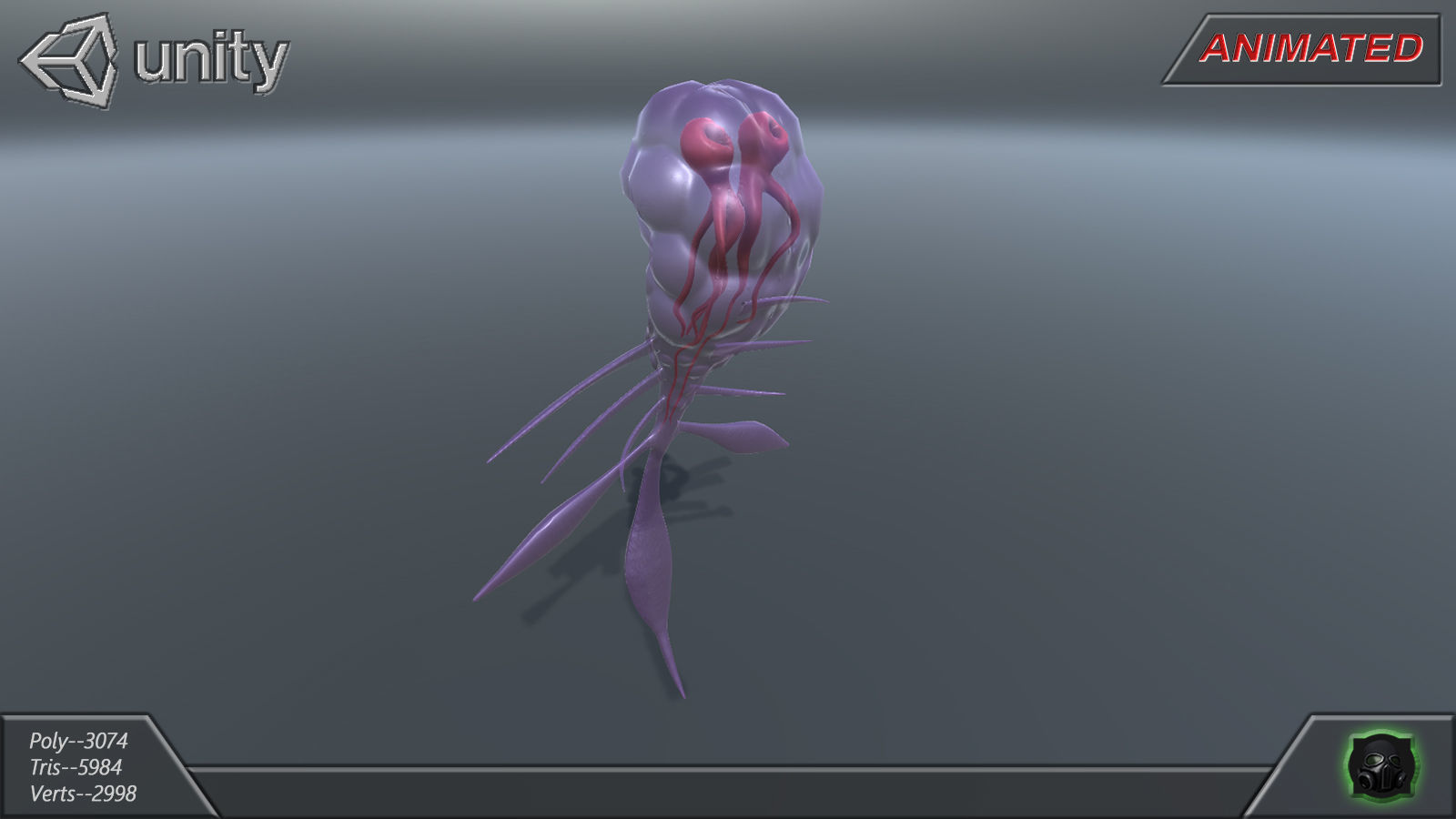 Alien Extraterrestrial Creature 06 Low-poly 3D model_8