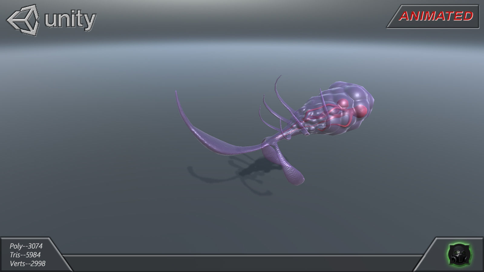 Alien Extraterrestrial Creature 06 Low-poly 3D model_5