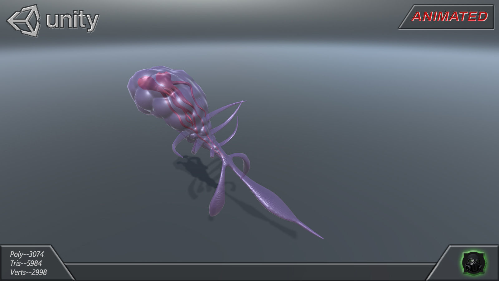 Alien Extraterrestrial Creature 06 Low-poly 3D model_10