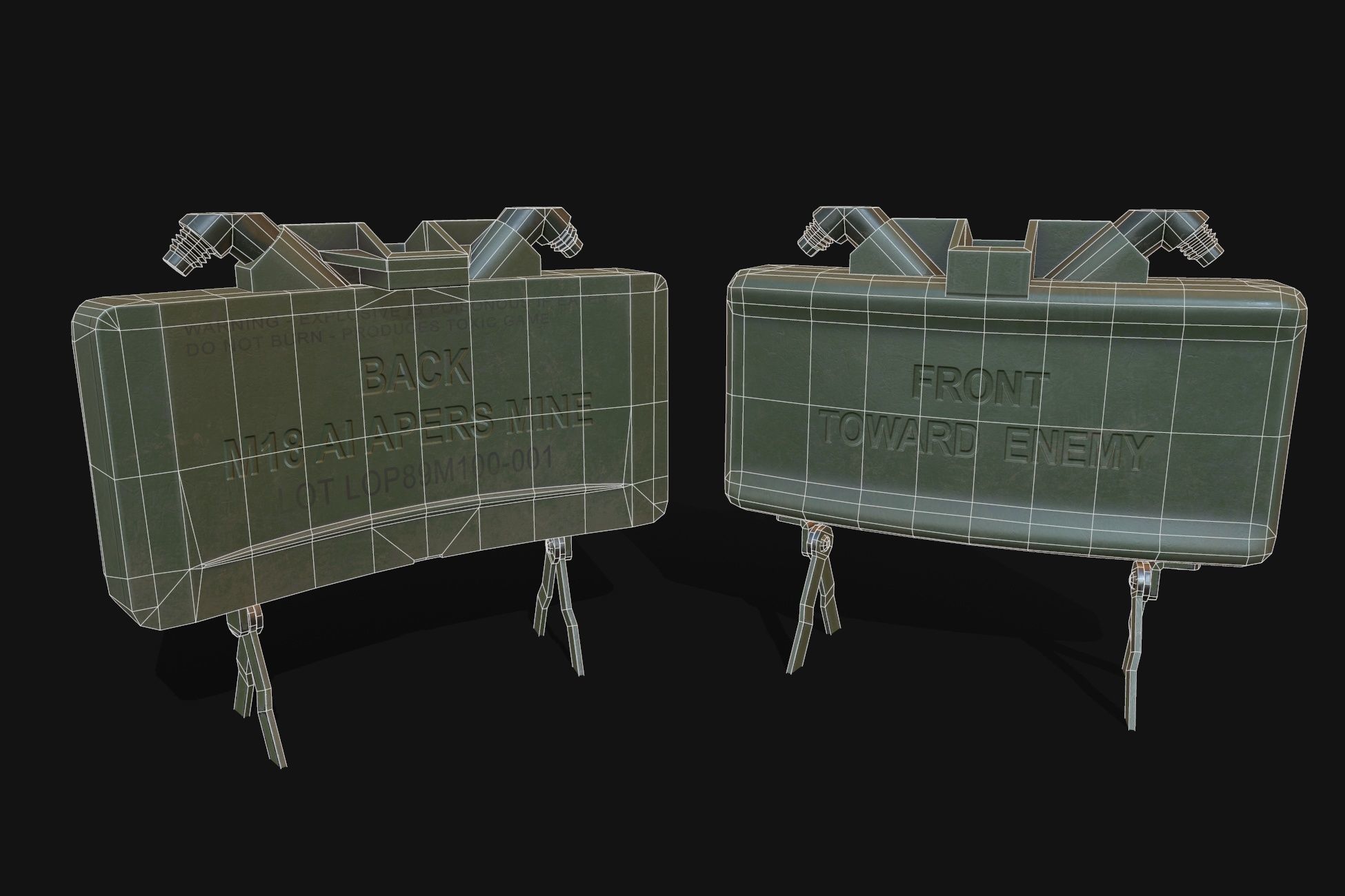 Grenades pack 10 models Low-poly 3D model_5