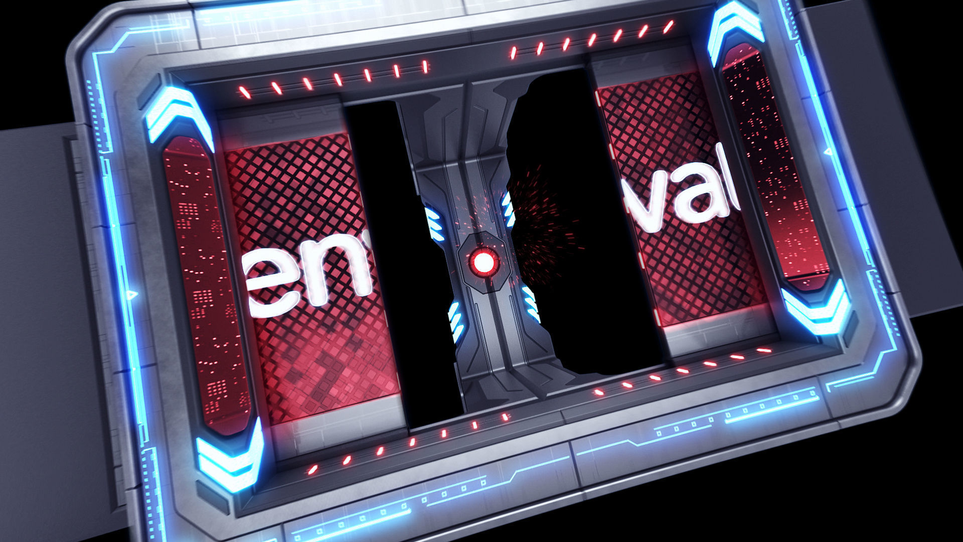 Sci-Fi Mech Screen 3D model_3