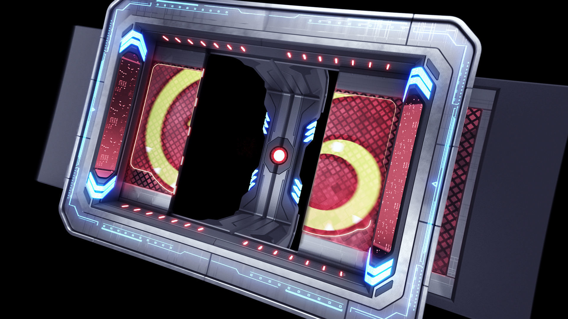 Sci-Fi Mech Screen 3D model_5