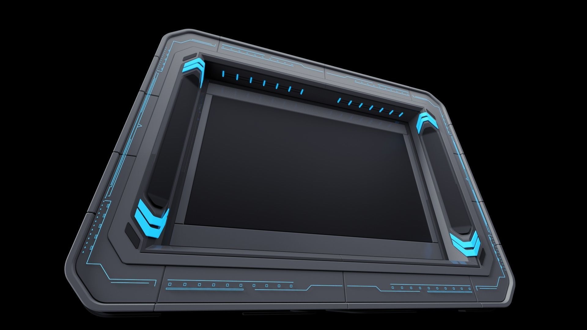 Sci-Fi Mech Screen 3D model_2