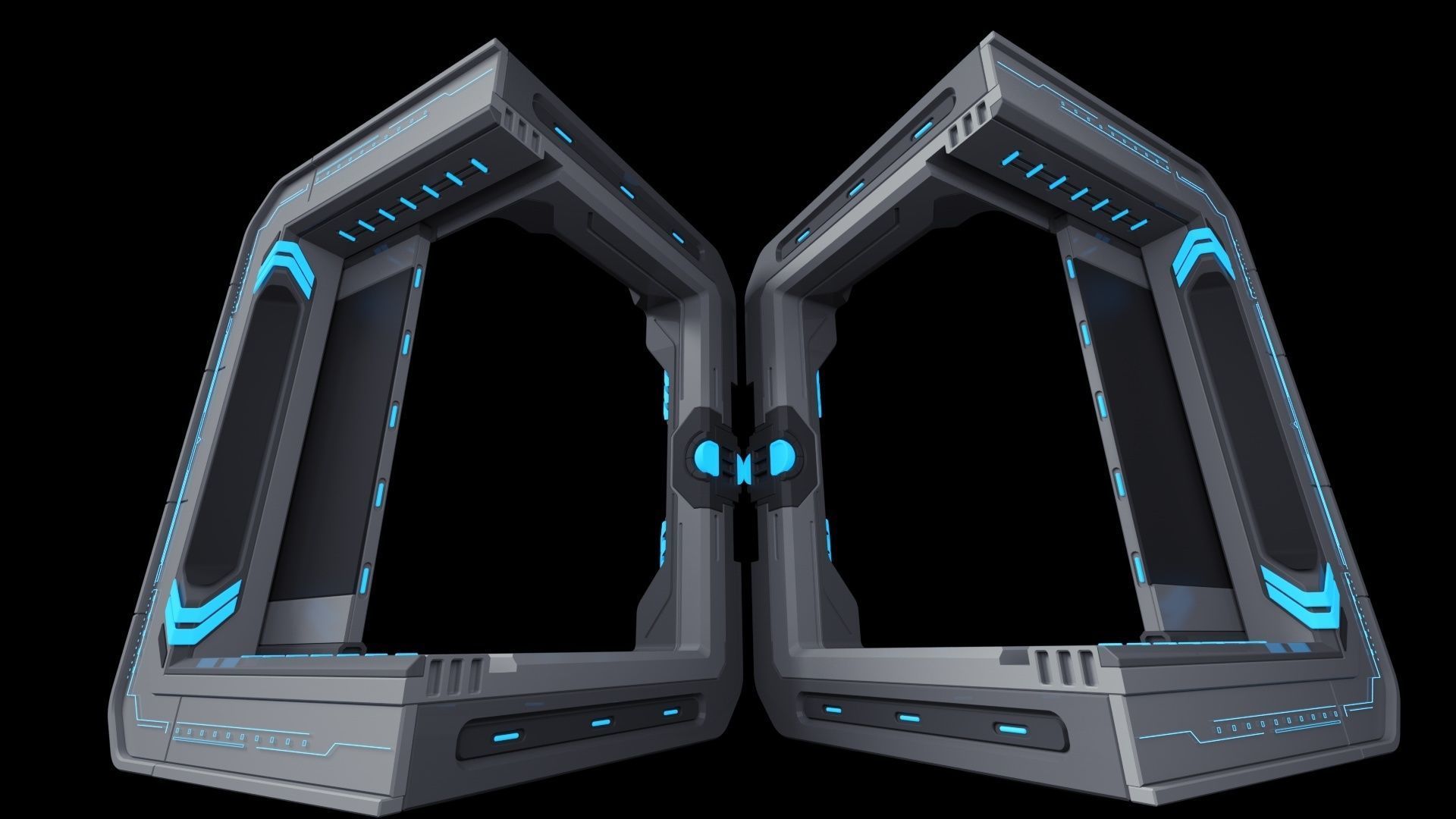 Sci-Fi Mech Screen 3D model_4