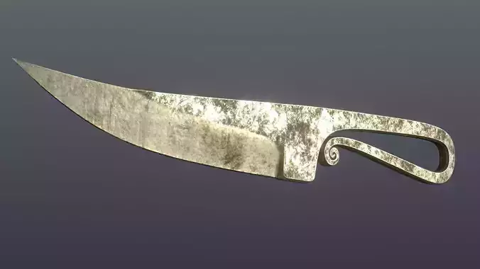 Blacksmith Forged Knife Warsmith Weapon Melee Blade Rust Low-poly 3D model