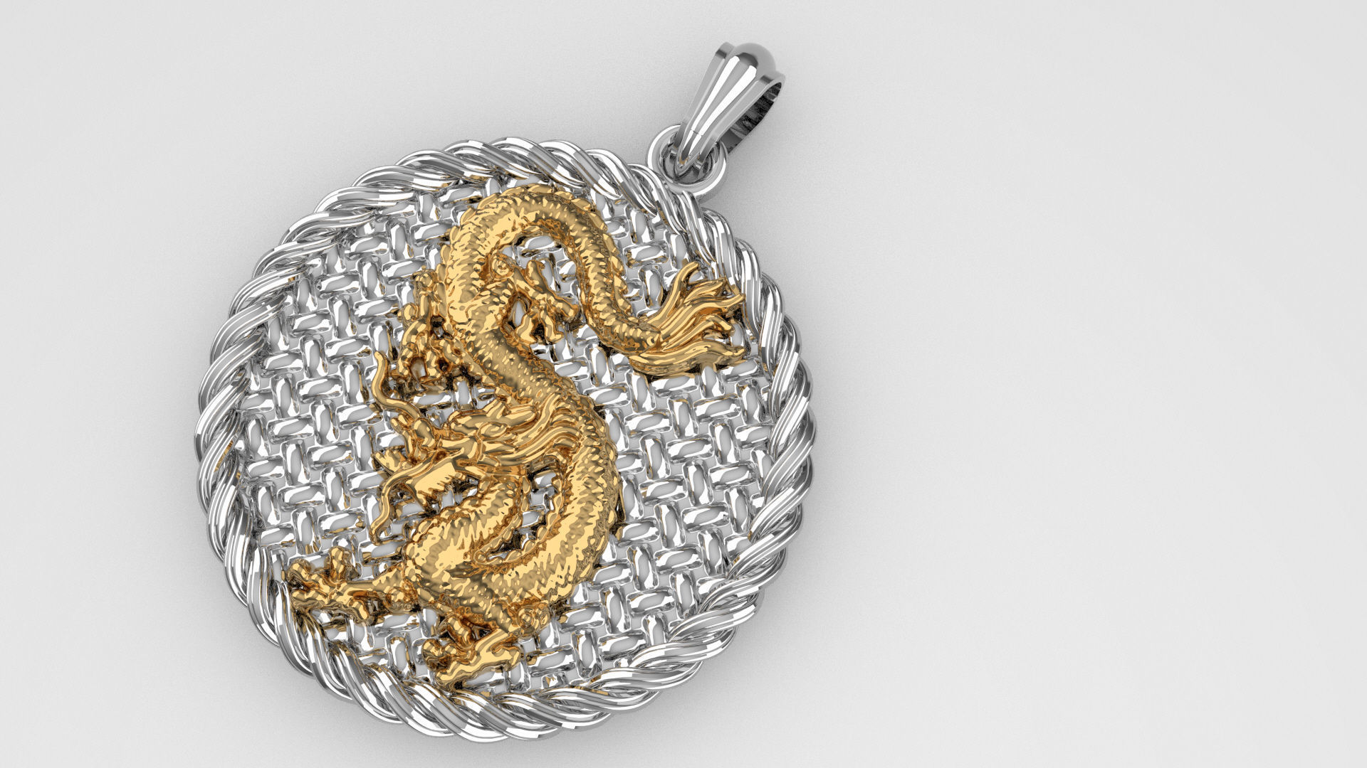 Dragon Pendant 3D print model_2