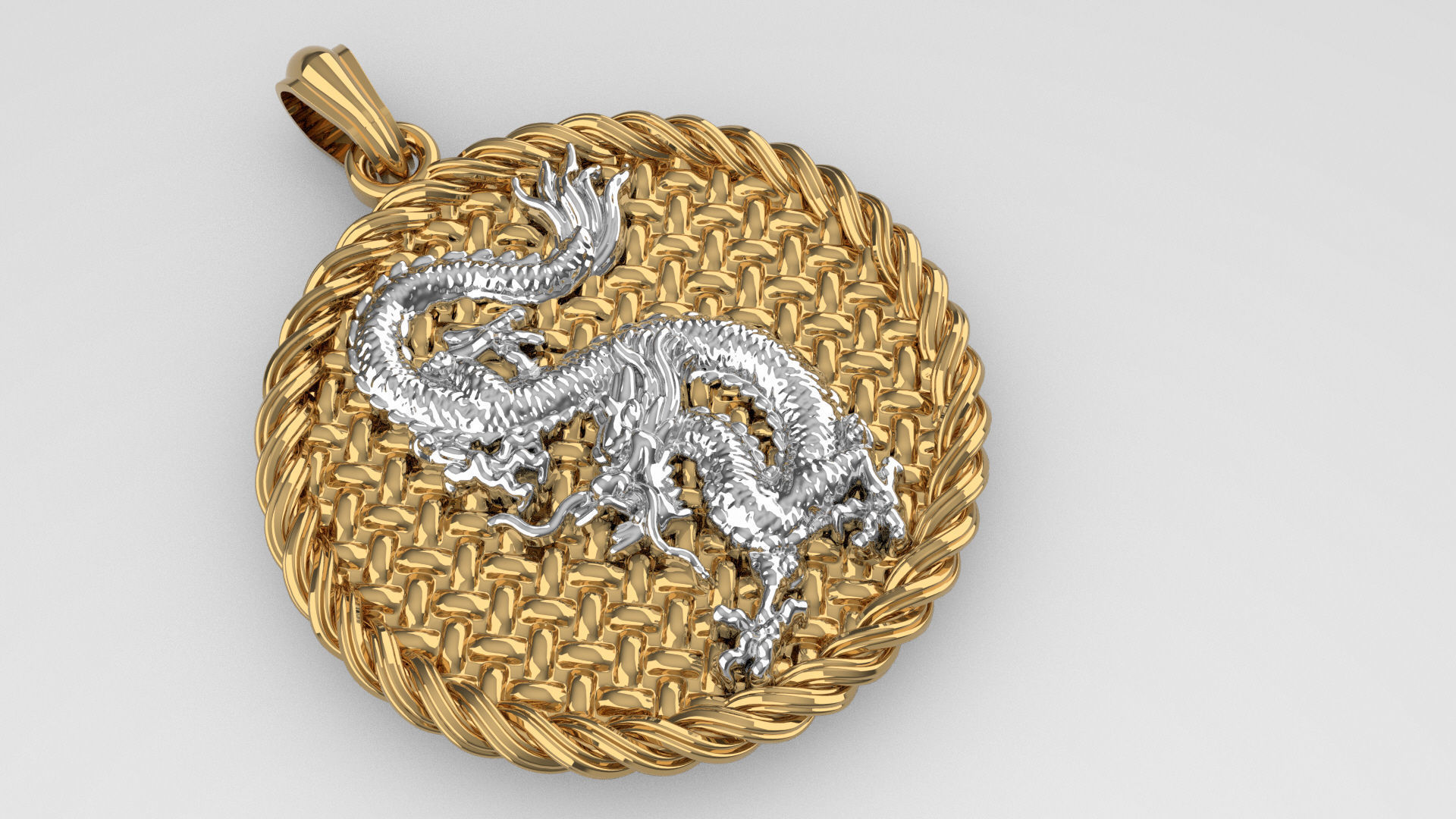Dragon Pendant 3D print model_1