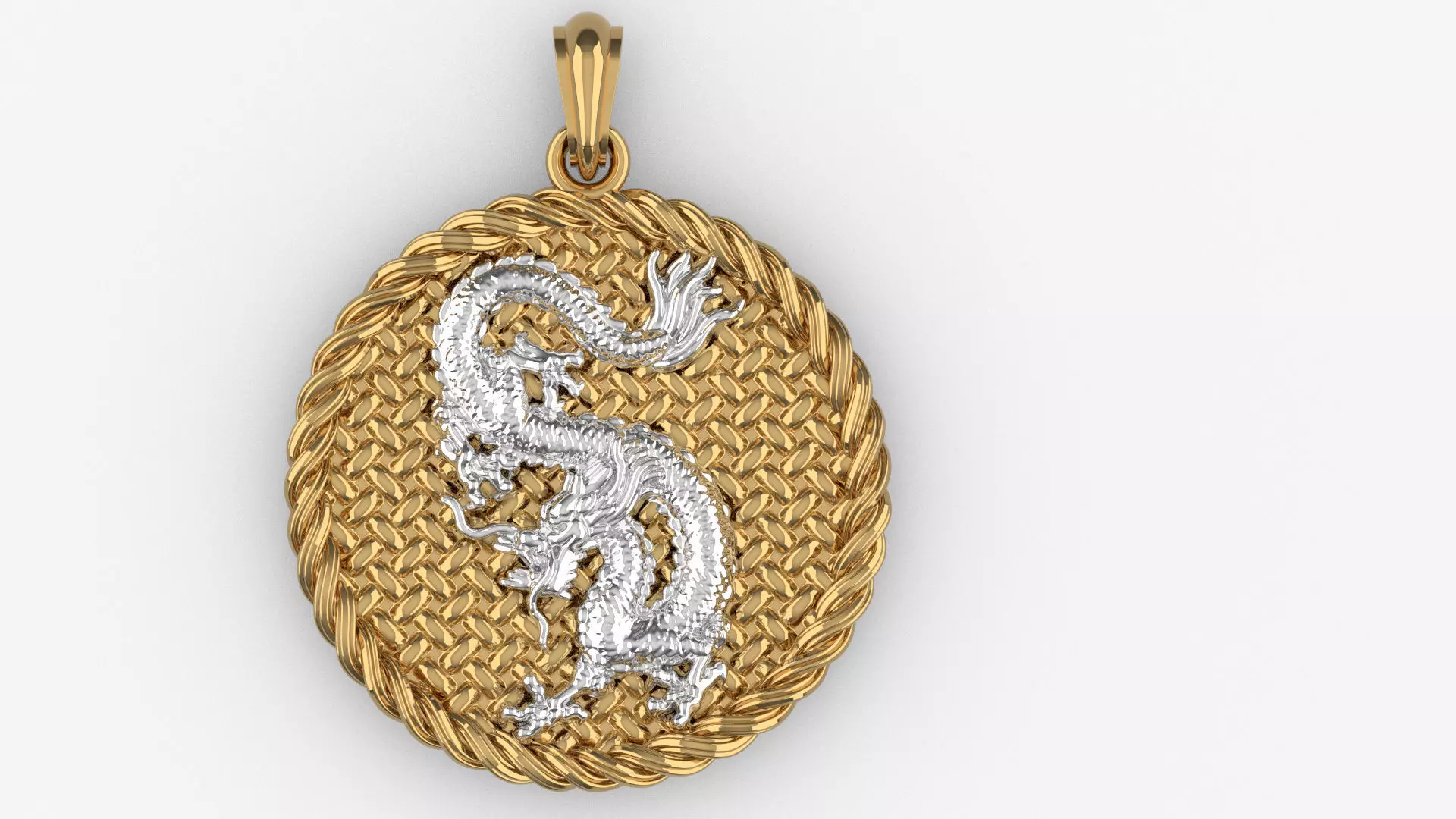 Dragon Pendant 3D print model_0