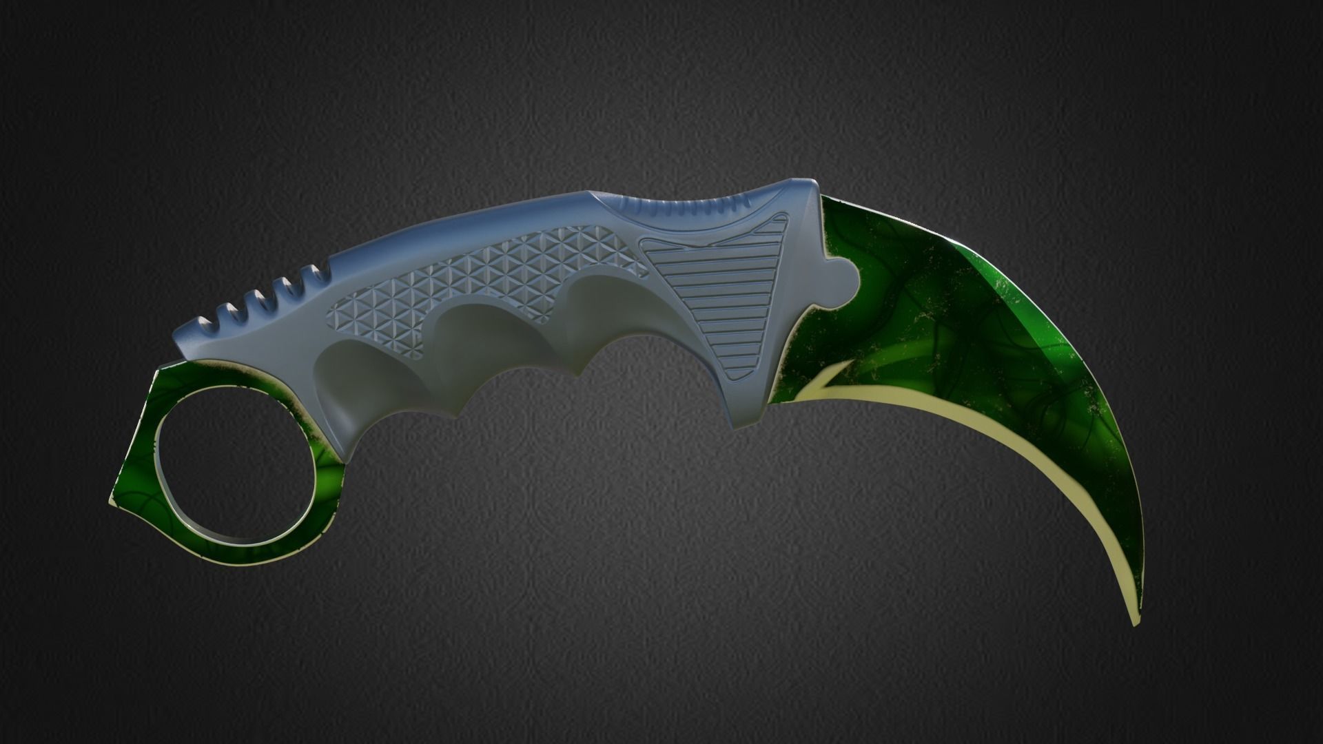 Karambit knife CS GO SKINS Low-poly 3D model_13