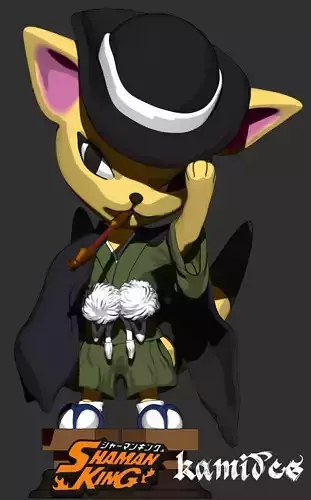 matamune cat wearing hat and holding sword