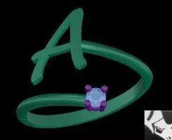 harf yuzuk Free 3D model_0