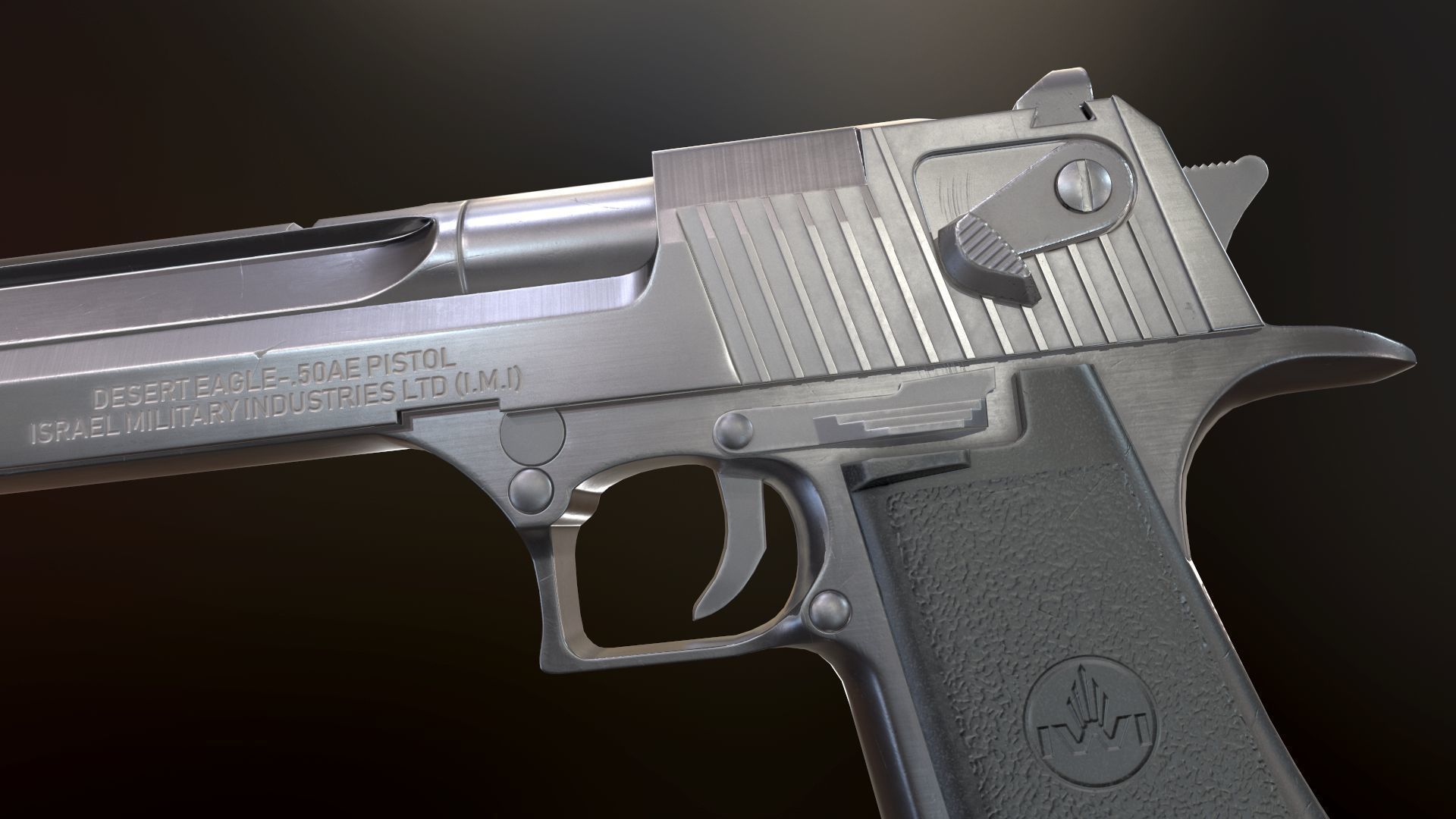 Desert eagle Low-poly 3D model_4