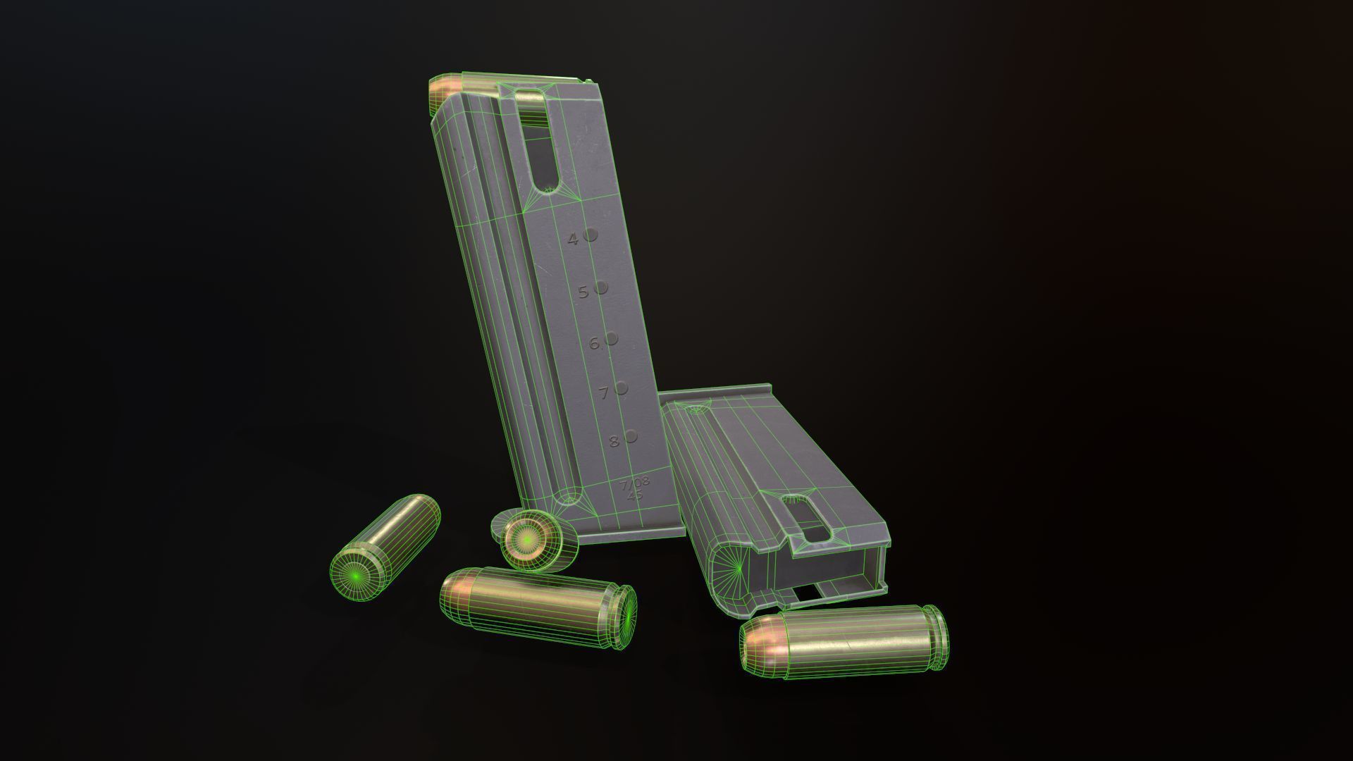 Desert eagle Low-poly 3D model_15