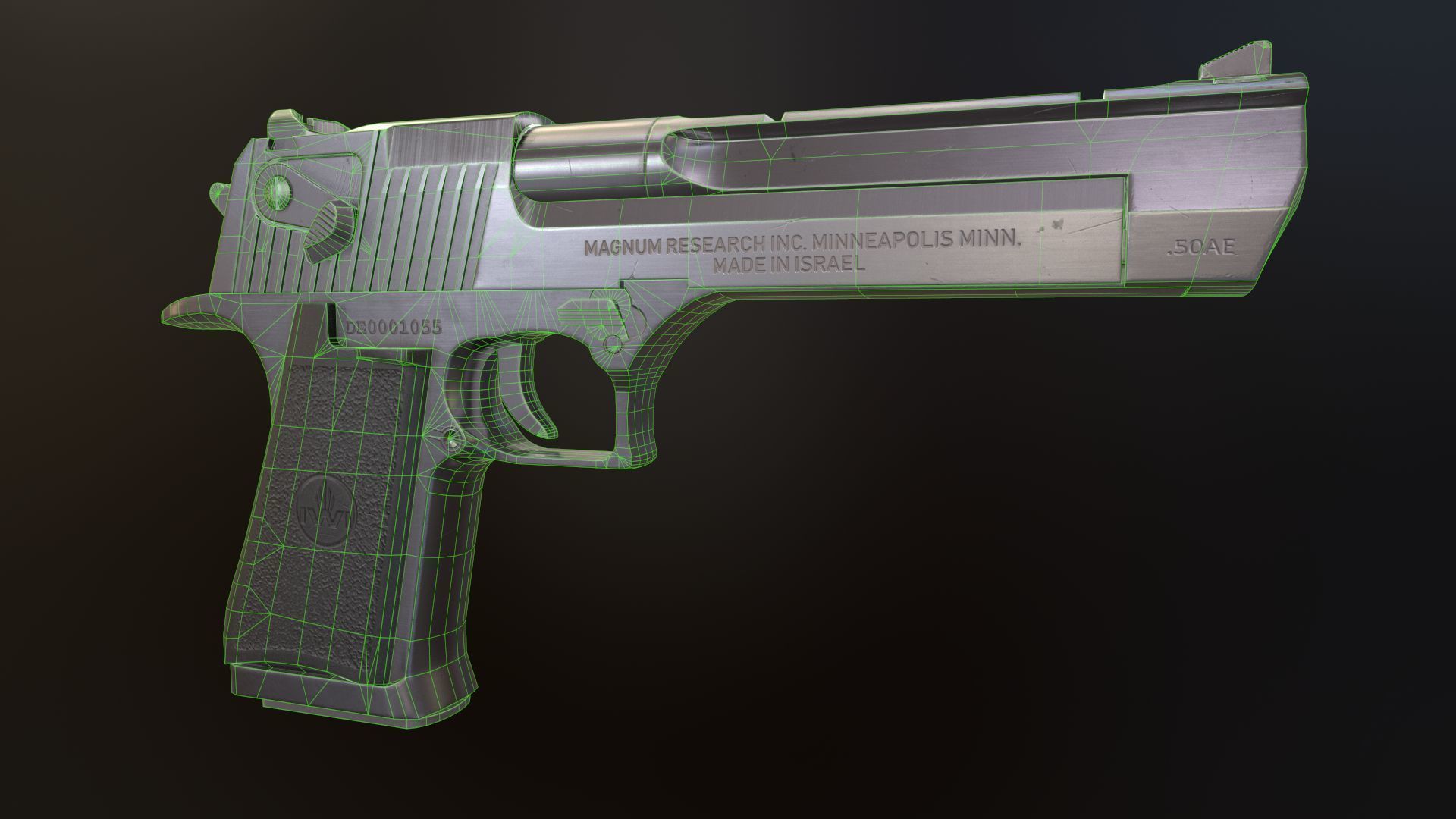 Desert eagle Low-poly 3D model_9