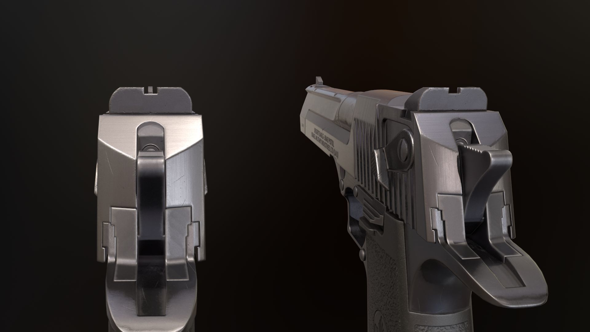 Desert eagle Low-poly 3D model_6