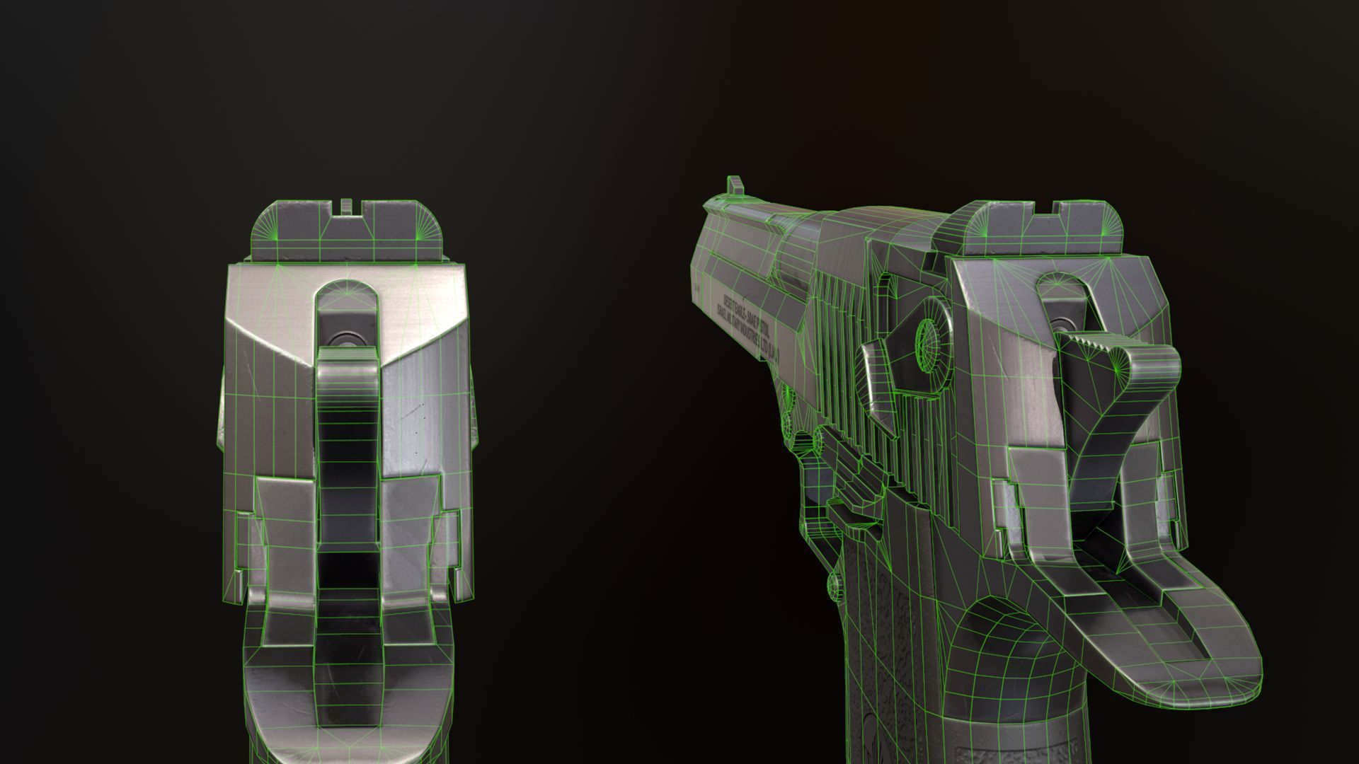 Desert eagle Low-poly 3D model_14
