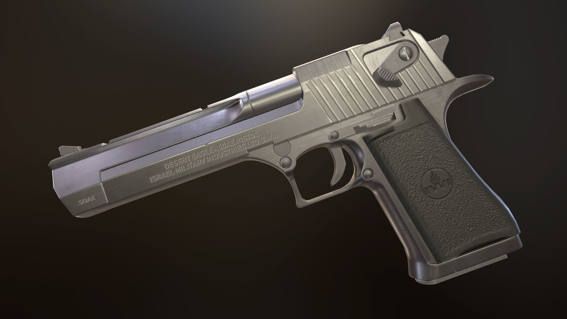 Desert eagle Low-poly 3D model_3
