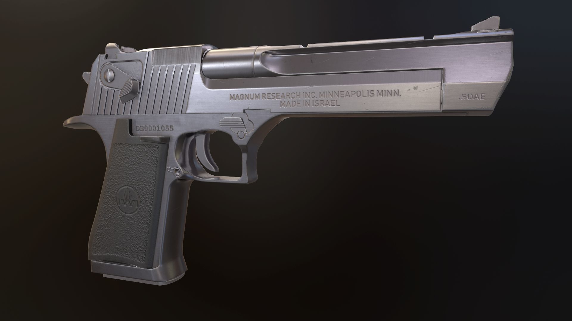 Desert eagle Low-poly 3D model_1