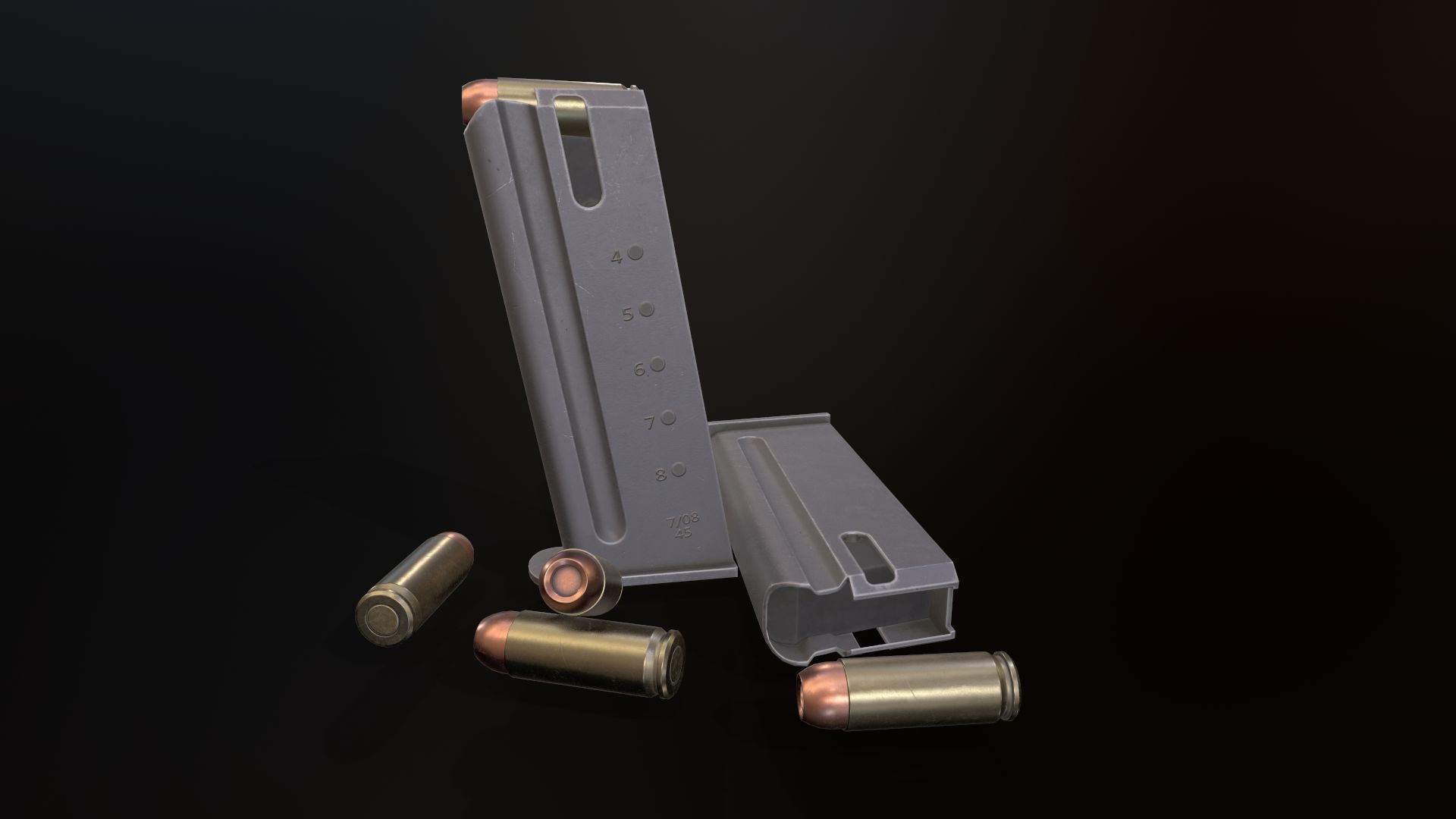 Desert eagle Low-poly 3D model_7