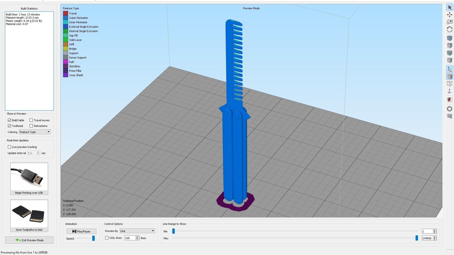 Yoru Stylish Butterfly Comb  3D print model_1
