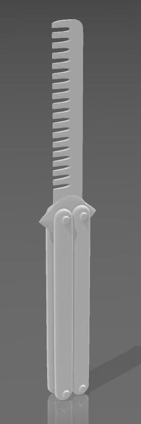Yoru Stylish Butterfly Comb  3D print model_4