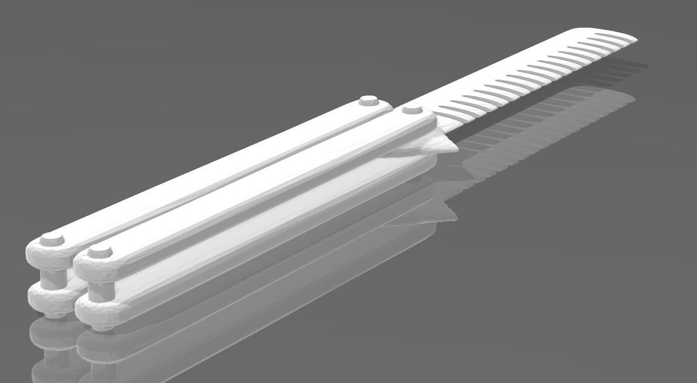 Yoru Stylish Butterfly Comb  3D print model_2