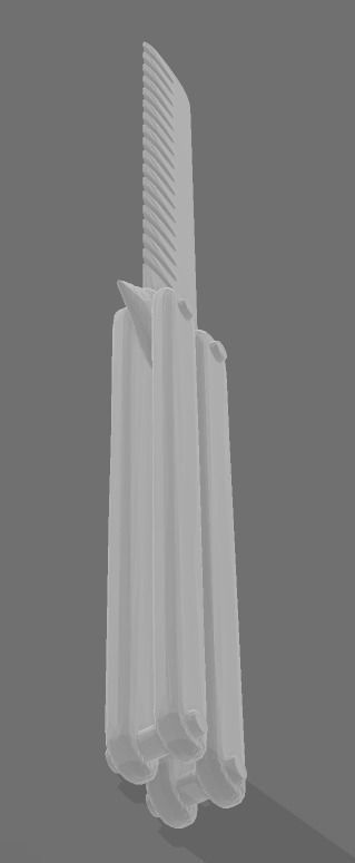 Yoru Stylish Butterfly Comb  3D print model_6