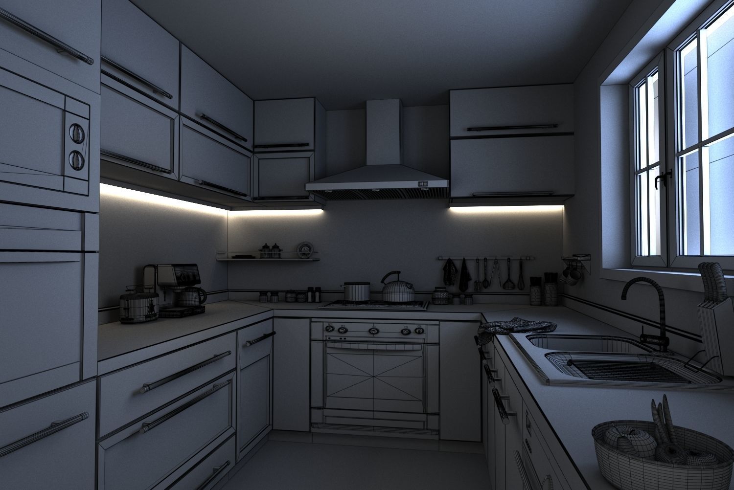 Kitchen 3D model_1