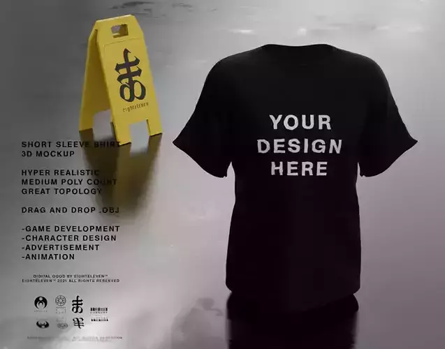 SHORT SLEEVE SHIRT 3D model